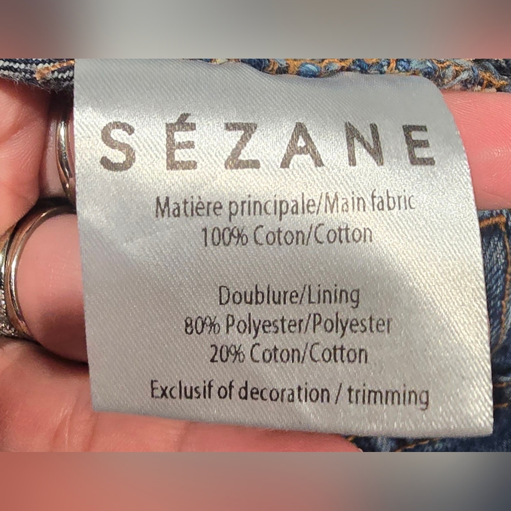Sezane Cropped Straight Leg Jeans Size 25 - Picture 8 of 9